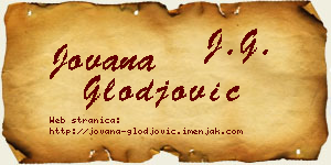 Jovana Glođović vizit kartica